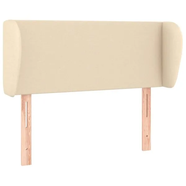 Tăblie de pat cu aripioare crem 83x23x78/88 cm material textil