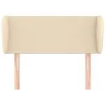 Tăblie de pat cu aripioare crem 83x23x78/88 cm material textil