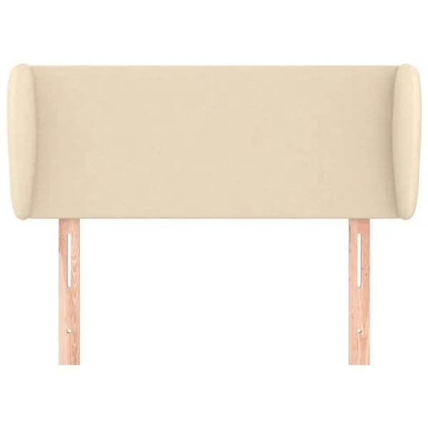Tăblie de pat cu aripioare crem 83x23x78/88 cm material textil