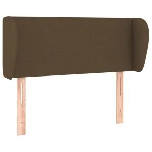 Tăblie de pat cu aripioare maro închis 103x23x78/88 cm textil