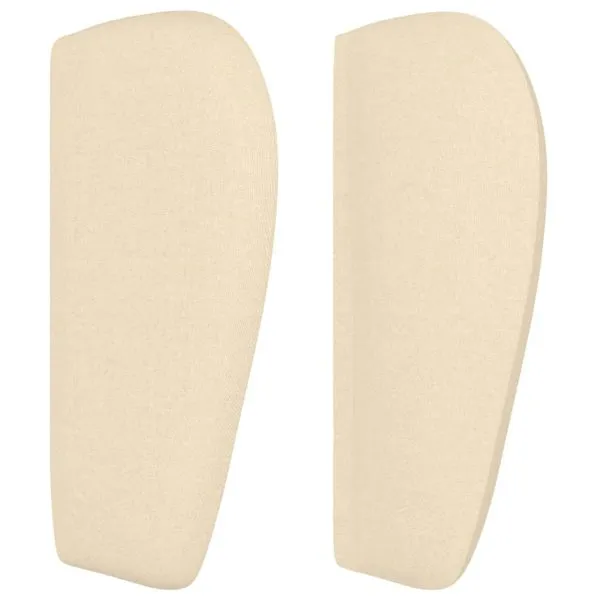 Tăblie de pat cu aripioare crem 183x23x78/88 cm material textil