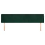 Tăblie de pat cu aripioare verde închis 183x23x78/88 cm catifea