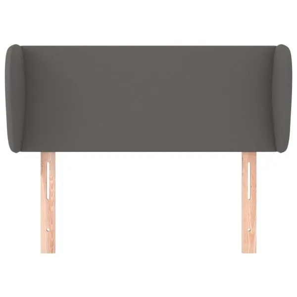 Tăblie de pat cu aripioare gri 93x23x78/88 cm piele ecologică