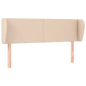 Tăblie pat cu aripioare cappuccino 147x23x78/88cm piele eco