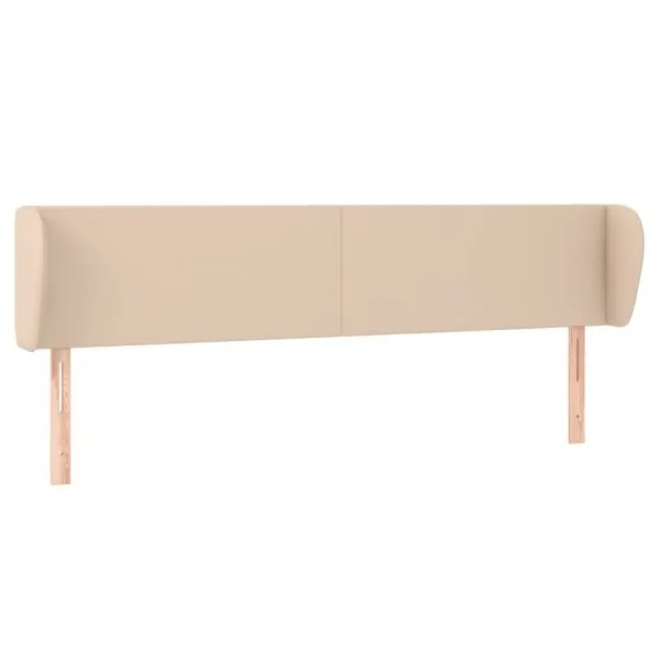 Tăblie pat cu aripioare cappuccino 163x23x78/88cm piele eco