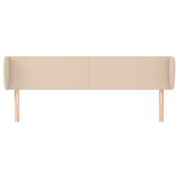Tăblie pat cu aripioare cappuccino 163x23x78/88cm piele eco