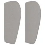Tăblie de pat cu aripioare gri deschis 93x23x78/88 cm textil