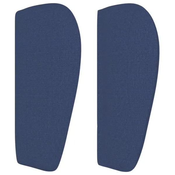 Tăblie de pat cu aripioare albastru 93x23x78/88 cm textil