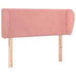 Tăblie de pat cu aripioare roz 93x23x78/88 cm catifea