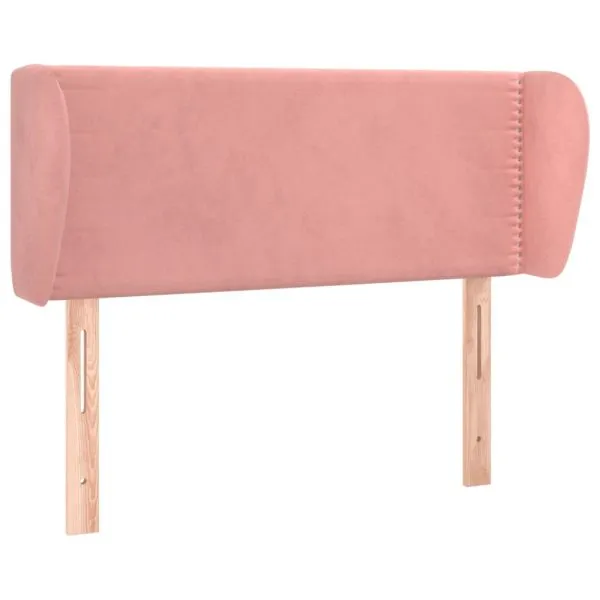 Tăblie de pat cu aripioare roz 93x23x78/88 cm catifea