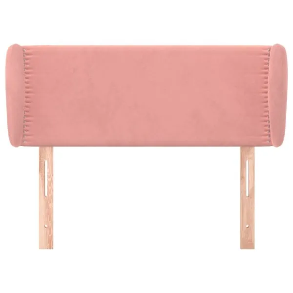 Tăblie de pat cu aripioare roz 93x23x78/88 cm catifea