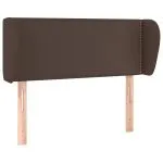 Tăblie de pat cu aripioare maro 103x23x78/88 cm piele ecologică