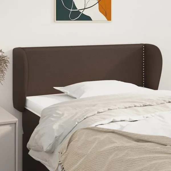 Tăblie de pat cu aripioare maro 103x23x78/88 cm piele ecologică