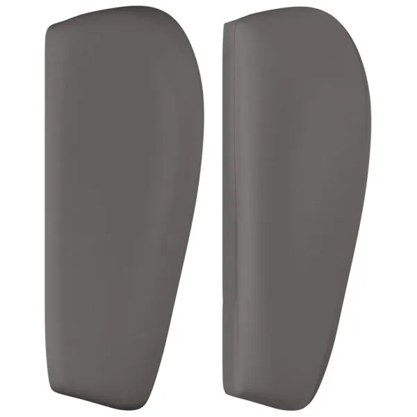 Tăblie de pat cu aripioare gri 203x23x78/88 cm piele ecologică