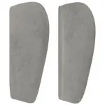 Tăblie de pat cu aripioare gri deschis 93x23x78/88 cm catifea