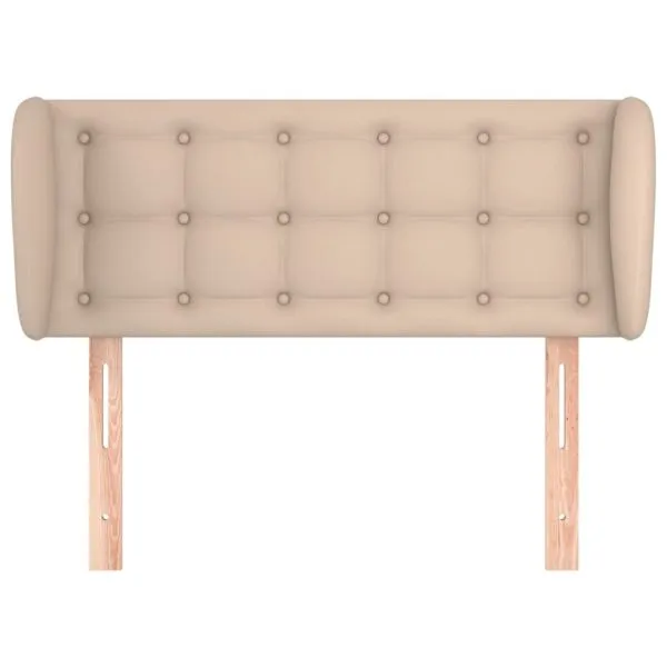 Tăblie pat cu aripioare cappuccino 93x23x78/88 cm piele eco