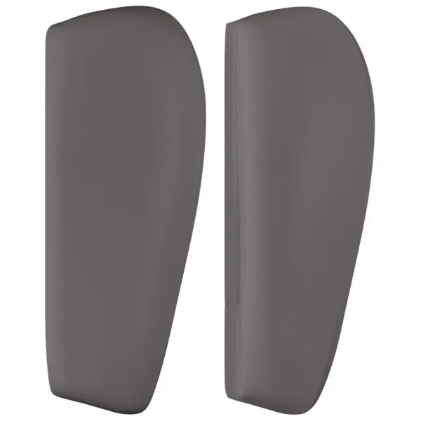 Tăblie de pat cu aripioare gri 163x23x78/88 cm piele ecologică