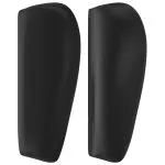Tăblie de pat cu aripioare negru 203x23x78/88cm piele ecologică