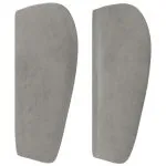 Tăblie de pat cu aripioare gri deschis 93x23x78/88 cm catifea