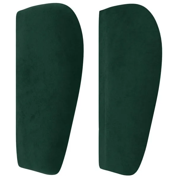Tăblie de pat cu aripioare verde închis 163x23x78/88 cm catifea