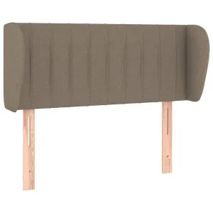 Tăblie de pat cu aripioare gri taupe 103x23x78/88 cm textil