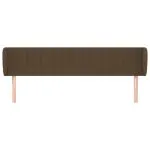 Tăblie de pat cu aripioare maro închis 203x23x78/88 cm textil