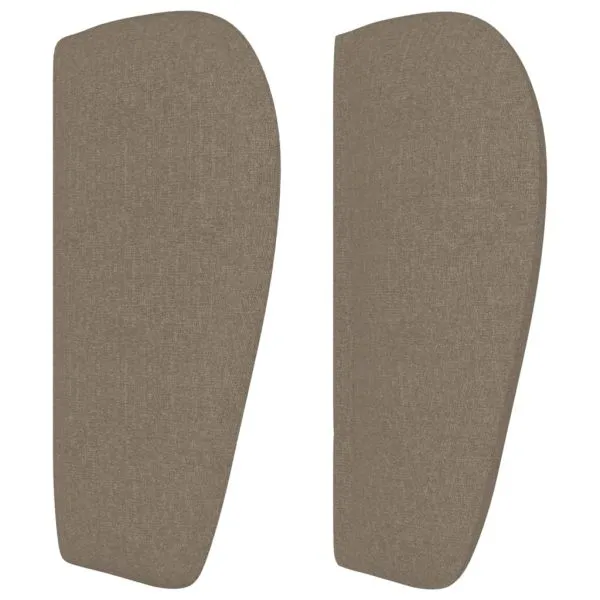 Tăblie de pat cu aripioare gri taupe 83x23x78/88 cm textil