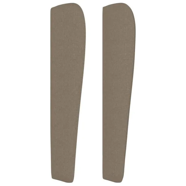Tăblie de pat cu aripioare gri taupe 163x23x118/128 cm textil
