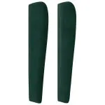 Tăblie pat cu aripioare verde închis 203x23x118/128cm catifea