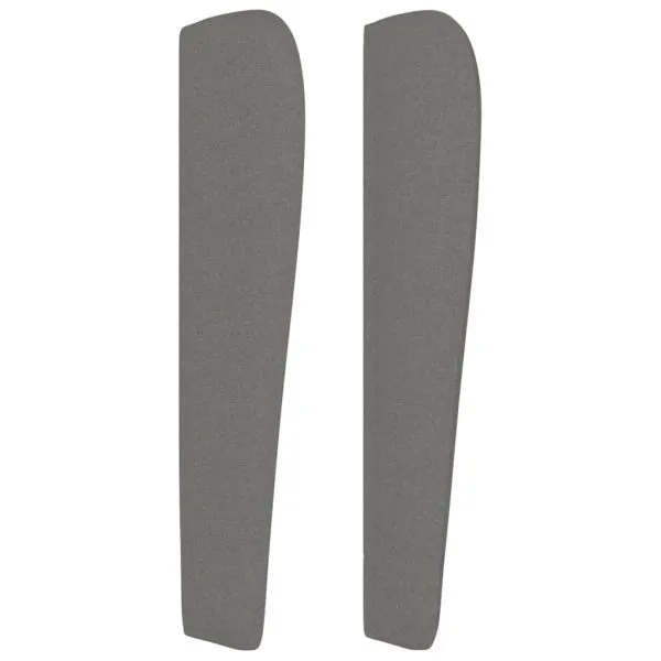 Tăblie de pat cu aripioare gri închis 163x23x118/128 cm textil