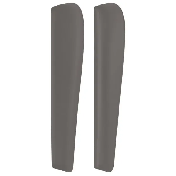 Tăblie de pat cu aripioare gri 103x23x118/128 cm piele eco