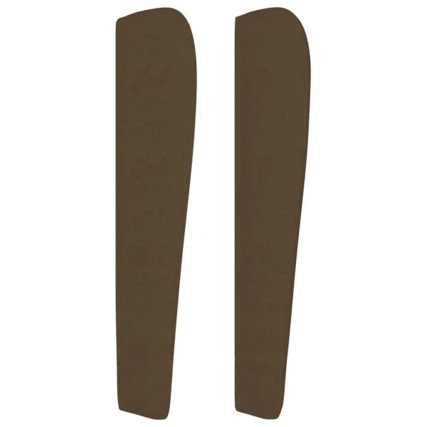 Tăblie de pat cu aripioare maro închis 93x23x118/128 cm textil