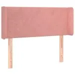 Tăblie de pat cu aripioare roz 93x16x78/88 cm catifea