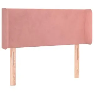 Tăblie de pat cu aripioare roz 93x16x78/88 cm catifea