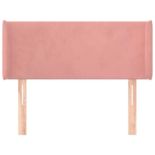 Tăblie de pat cu aripioare roz 93x16x78/88 cm catifea