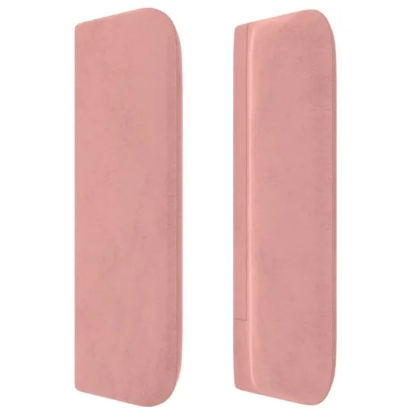 Tăblie de pat cu aripioare roz 93x16x78/88 cm catifea