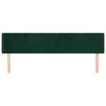 Tăblie de pat cu aripioare verde închis 203x16x78/88 cm catifea