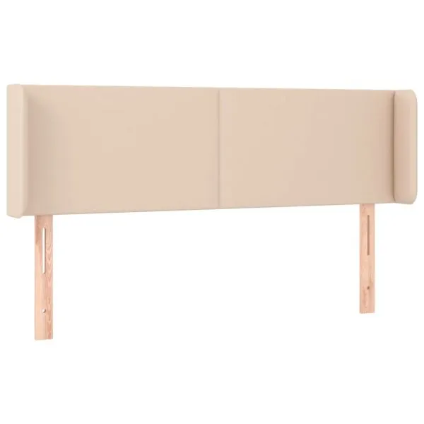 Tăblie pat cu aripioare cappuccino 147x16x78/88cm piele eco
