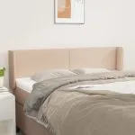 Tăblie pat cu aripioare cappuccino 147x16x78/88cm piele eco