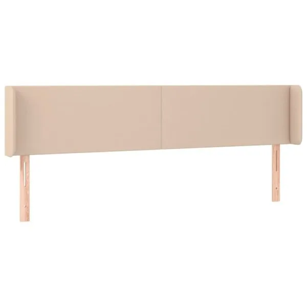 Tăblie pat cu aripioare cappuccino 183x16x78/88 cm piele eco