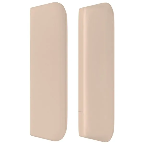 Tăblie pat cu aripioare cappuccino 183x16x78/88 cm piele eco