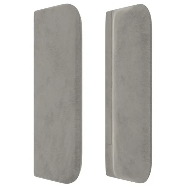 Tăblie de pat cu aripioare gri deschis 83x16x78/88 cm catifea