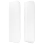 Tăblie de pat cu aripioare alb 163x16x78/88 cm piele ecologică