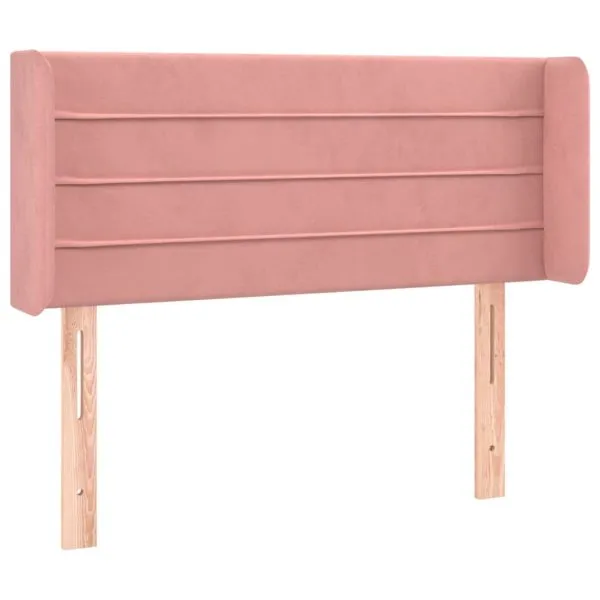 Tăblie de pat cu aripioare roz 83x16x78/88 cm catifea
