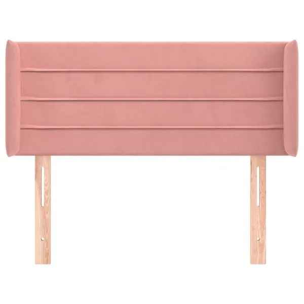 Tăblie de pat cu aripioare roz 83x16x78/88 cm catifea