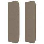 Tăblie de pat cu aripioare gri taupe 103x16x78/88 cm textil