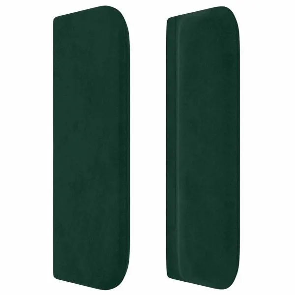 Tăblie pat cu aripioare verde închis 93x16x78/88 cm catifea