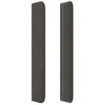 Tăblie de pat cu aripioare gri închis 203x16x118/128 cm catifea