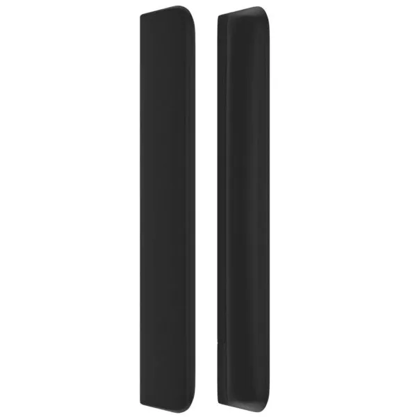 Tăblie de pat cu aripioare, negru, 93x16x118/128 cm, piele eco