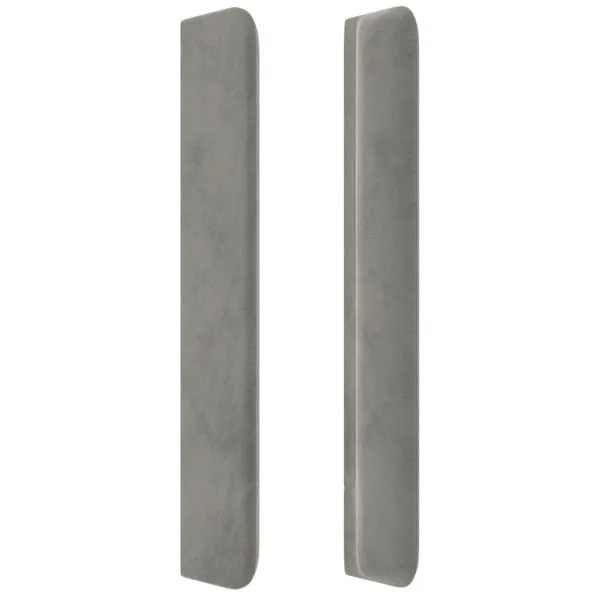 Tăblie de pat cu aripioare gri deschis 103x16x118/128cm catifea